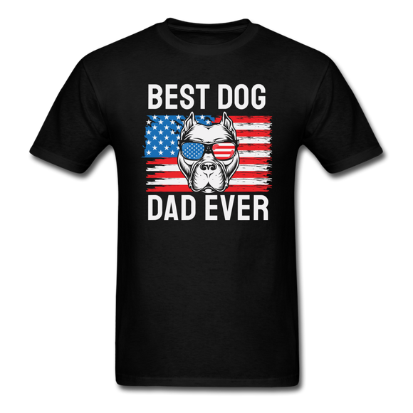 Best Dog Dad Ever - Flag - Unisex Classic T-Shirt - black