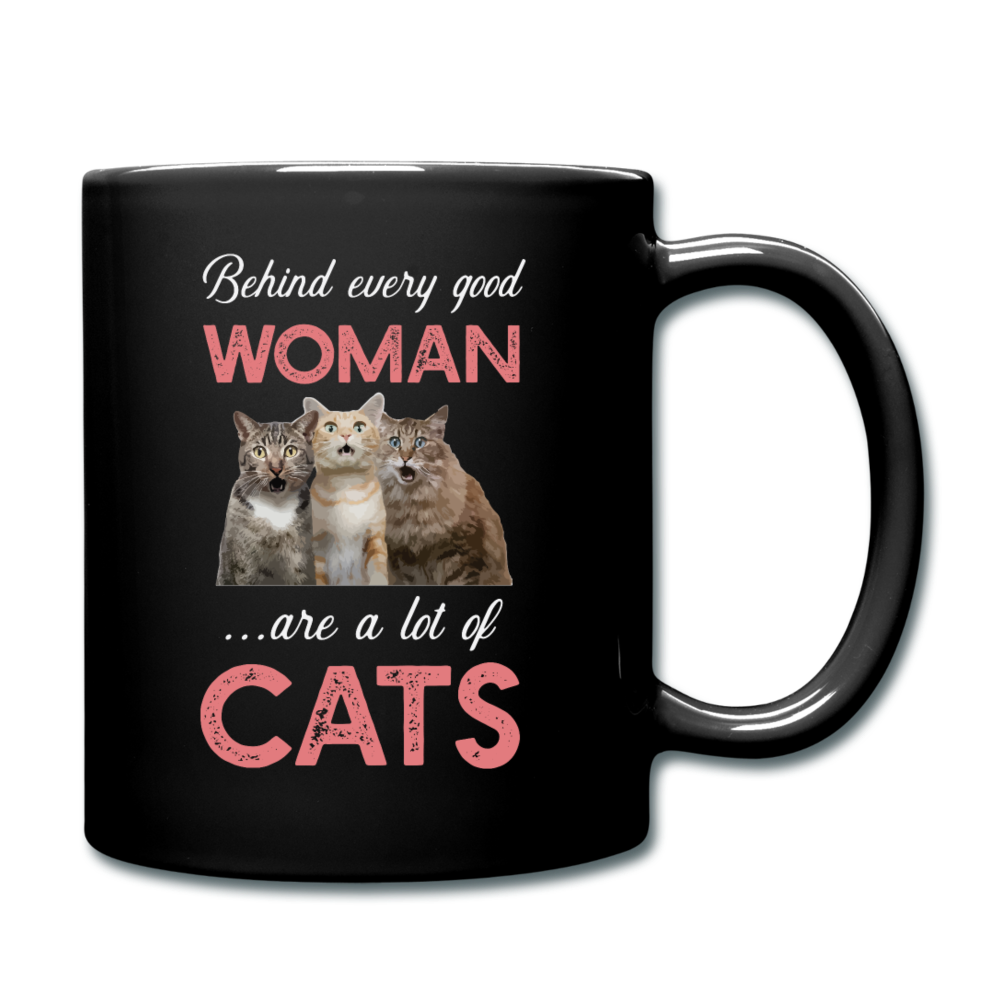 Behind Every Good Woman - Cats - Full Color Mug - black