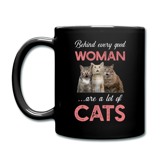 Behind Every Good Woman - Cats - Full Color Mug - black