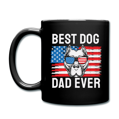 Best Dog Dad Ever - Flag - Full Color Mug - black