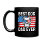 Best Dog Dad Ever - Flag - Full Color Mug - black