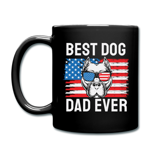 Best Dog Dad Ever - Flag - Full Color Mug - black