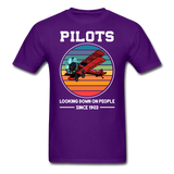 Pilots Looking Down On People - Color - Unisex Classic T-Shirt - purple
