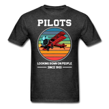 Pilots Looking Down On People - Color - Unisex Classic T-Shirt - heather black