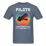 Pilots Looking Down On People - Color - Unisex Classic T-Shirt - denim