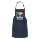 Italian Lives Matter - Sauce - Adjustable Apron - navy