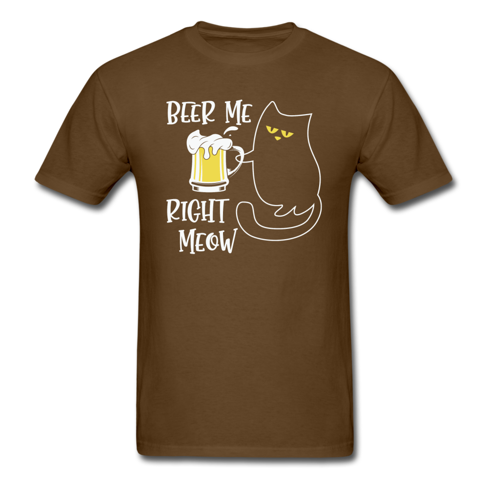 Beer Me RIght Meow - Unisex Classic T-Shirt - brown