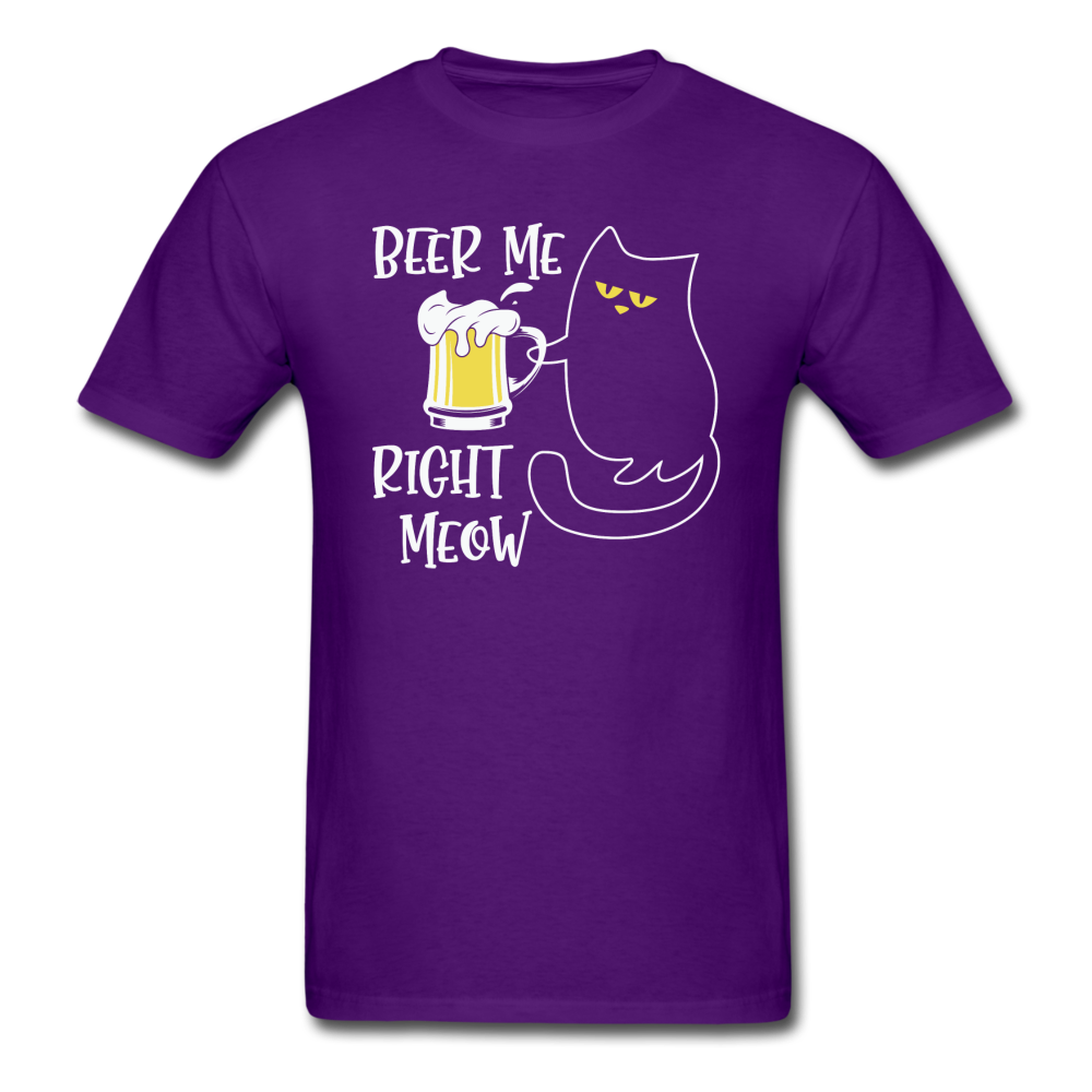 Beer Me RIght Meow - Unisex Classic T-Shirt - purple