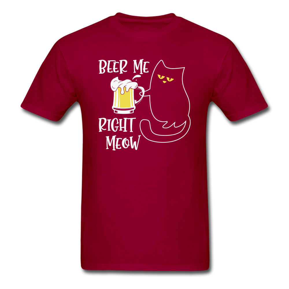 Beer Me RIght Meow - Unisex Classic T-Shirt - dark red