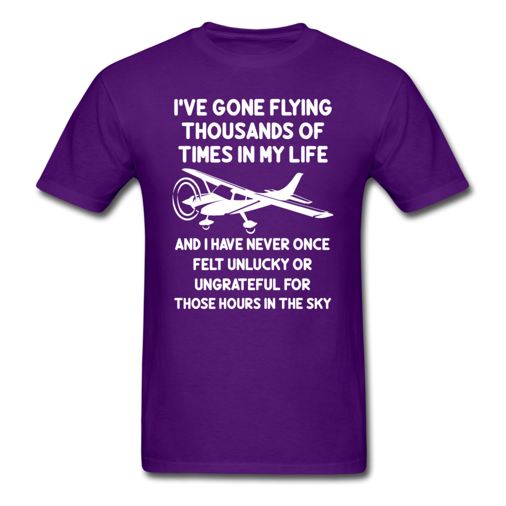 Gone Flying Thousands Of Times - White - Unisex Classic T-Shirt - purple