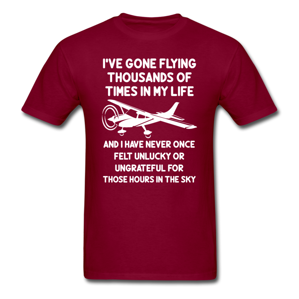 Gone Flying Thousands Of Times - White - Unisex Classic T-Shirt - burgundy