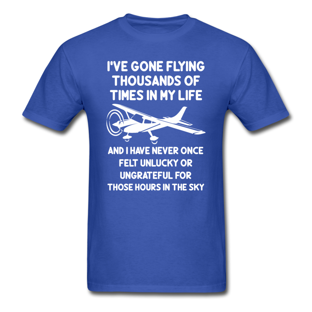 Gone Flying Thousands Of Times - White - Unisex Classic T-Shirt - royal blue