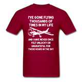 Gone Flying Thousands Of Times - White - Unisex Classic T-Shirt - dark red