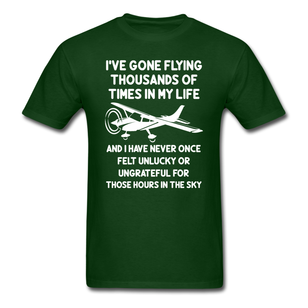 Gone Flying Thousands Of Times - White - Unisex Classic T-Shirt - forest green