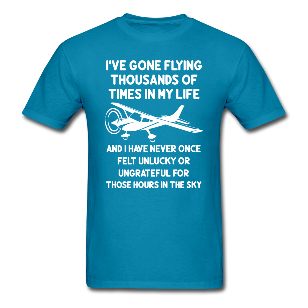 Gone Flying Thousands Of Times - White - Unisex Classic T-Shirt - turquoise