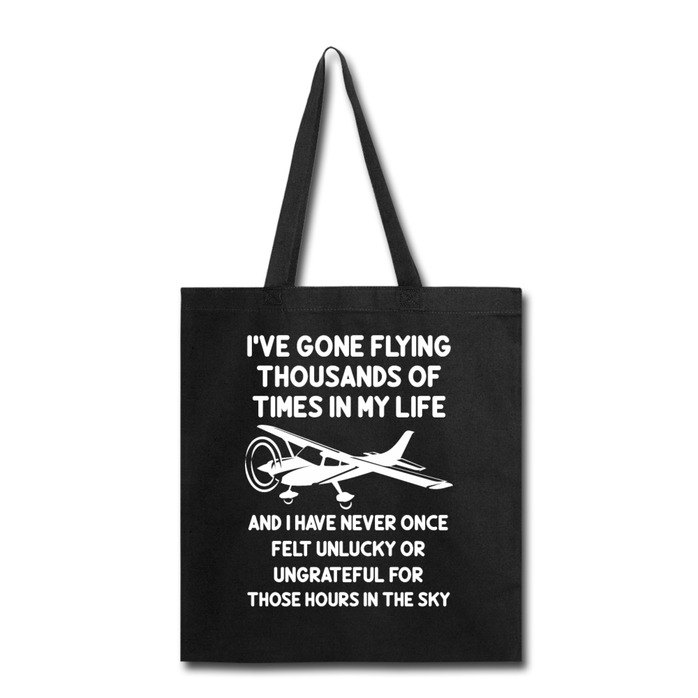 Gone Flying Thousands Of Times - White - Tote Bag - black