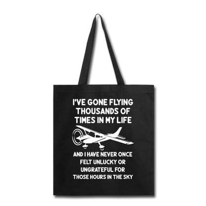 Gone Flying Thousands Of Times - White - Tote Bag - black