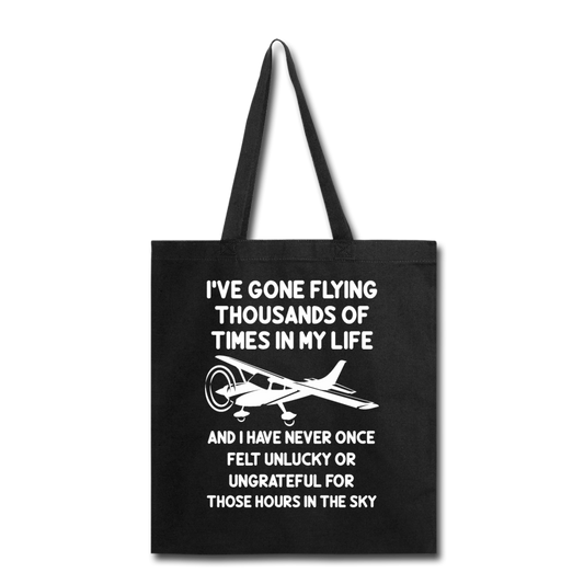 Gone Flying Thousands Of Times - White - Tote Bag - black