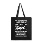 Gone Flying Thousands Of Times - White - Tote Bag - black