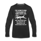 Gone Flying Thousands Of Times - White - Men's Premium Long Sleeve T-Shirt - black