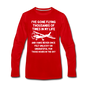 Gone Flying Thousands Of Times - White - Men's Premium Long Sleeve T-Shirt - red