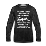 Gone Flying Thousands Of Times - White - Men's Premium Long Sleeve T-Shirt - charcoal gray