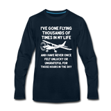 Gone Flying Thousands Of Times - White - Men's Premium Long Sleeve T-Shirt - deep navy