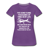 Gone Flying Thousands Of Times - White - Women’s Premium T-Shirt - purple