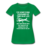 Gone Flying Thousands Of Times - White - Women’s Premium T-Shirt - kelly green