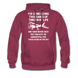 Gone Flying Thousands Of Times - White - Men’s Premium Hoodie - burgundy