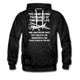 Gone Flying Thousands Of Times - White - Men’s Premium Hoodie - charcoal gray