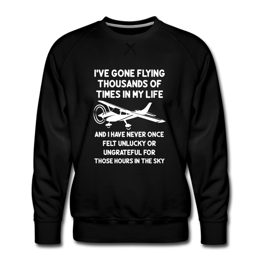 Gone Flying Thousands Of Times - White - Men’s Premium Sweatshirt - black