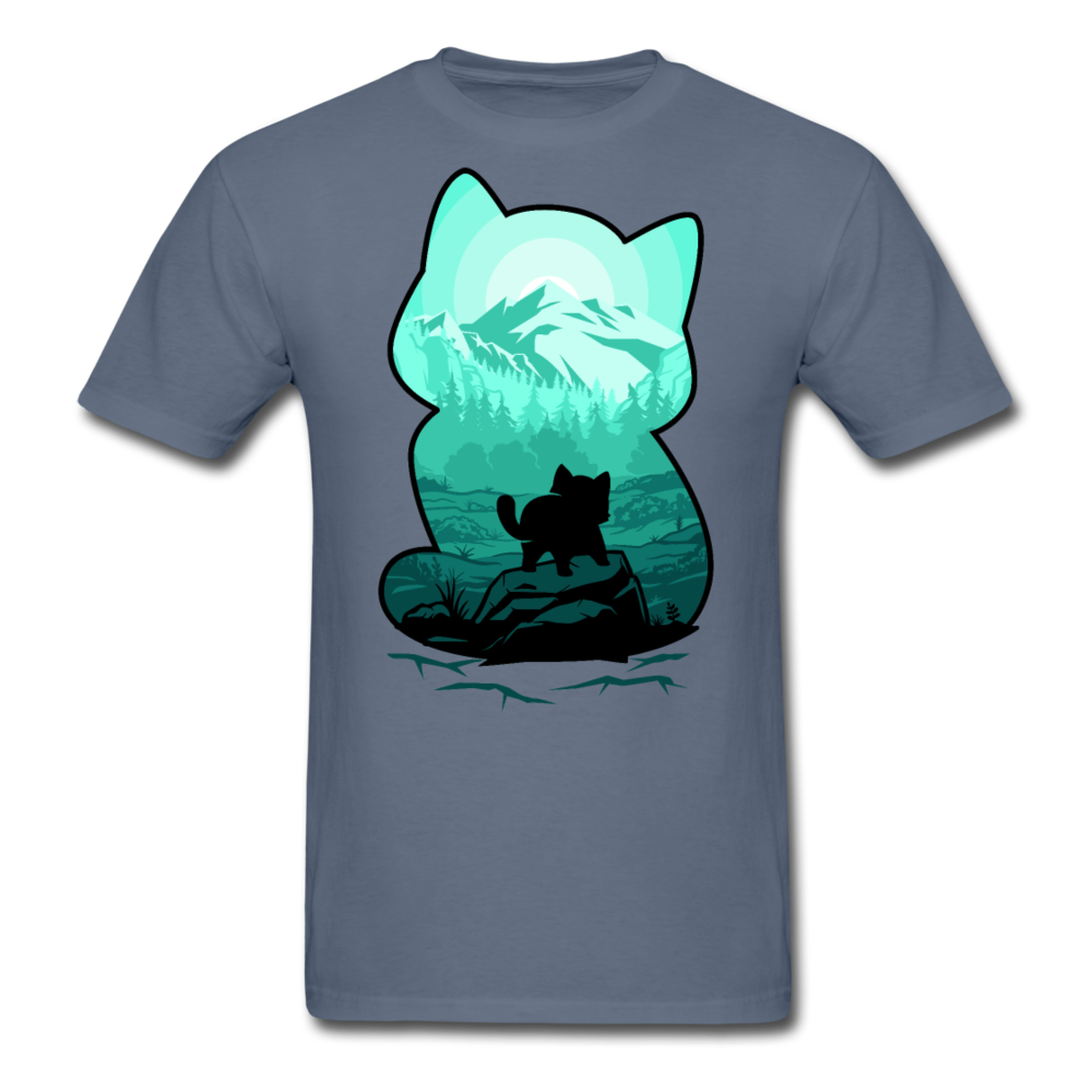 Wild Mountain Cat - Unisex Classic T-Shirt - denim