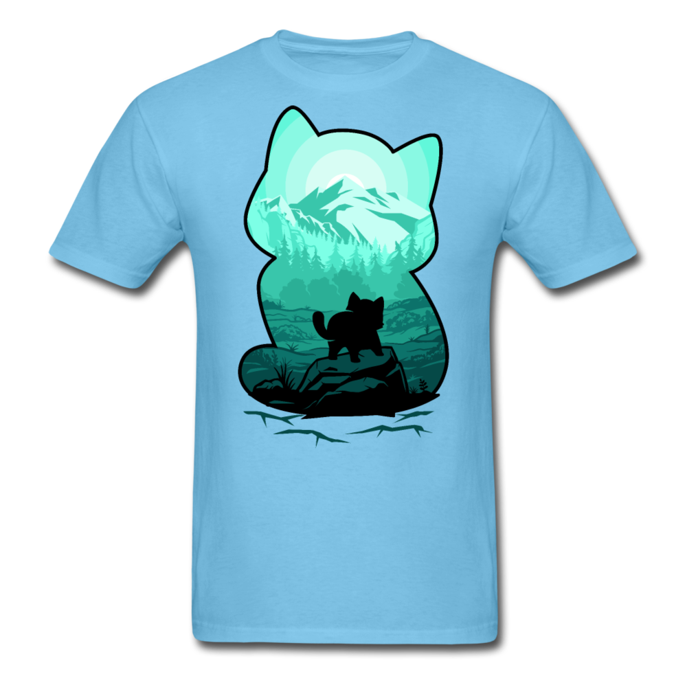 Wild Mountain Cat - Unisex Classic T-Shirt - aquatic blue