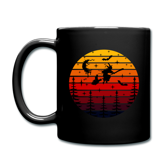 Halloween Night Sky - Retro - Full Color Mug - black