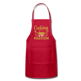 Cooking Is My Passion - Adjustable Apron - red