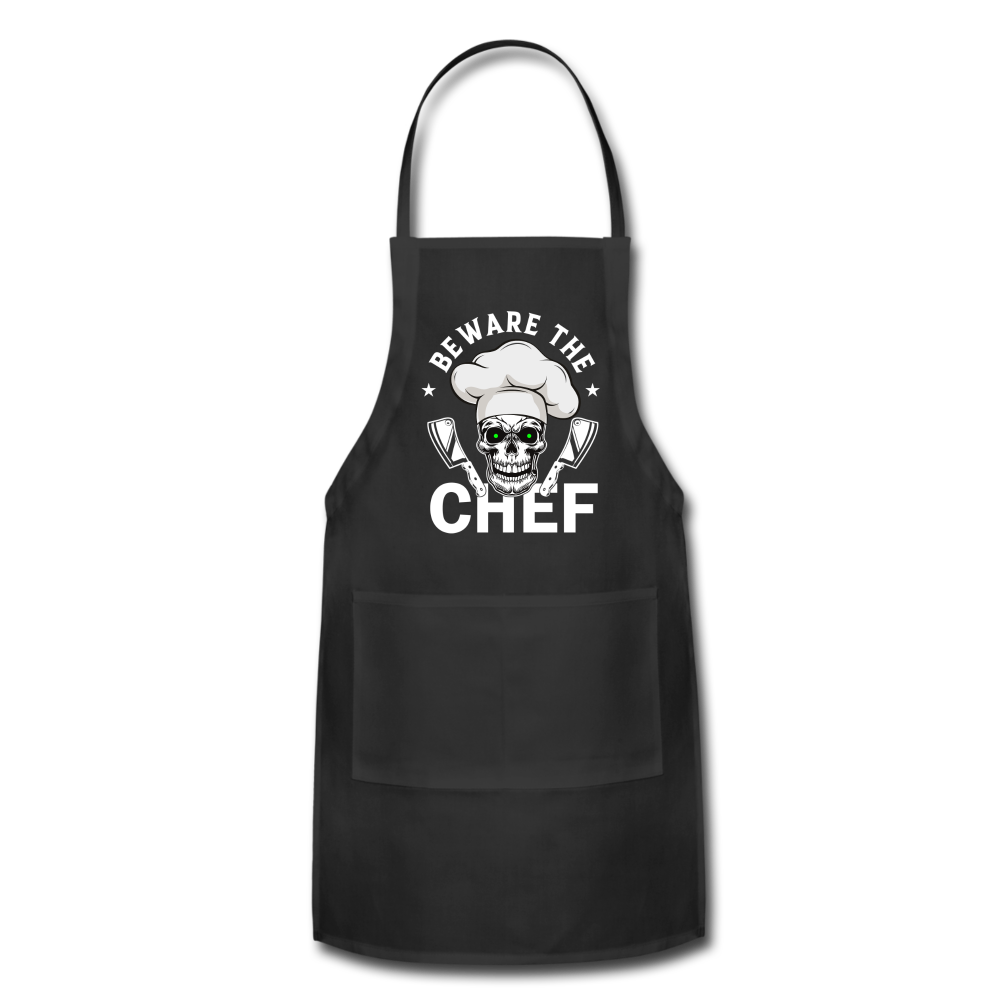 Beware The Chef - Adjustable Apron - black