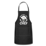 Beware The Chef - Adjustable Apron - black