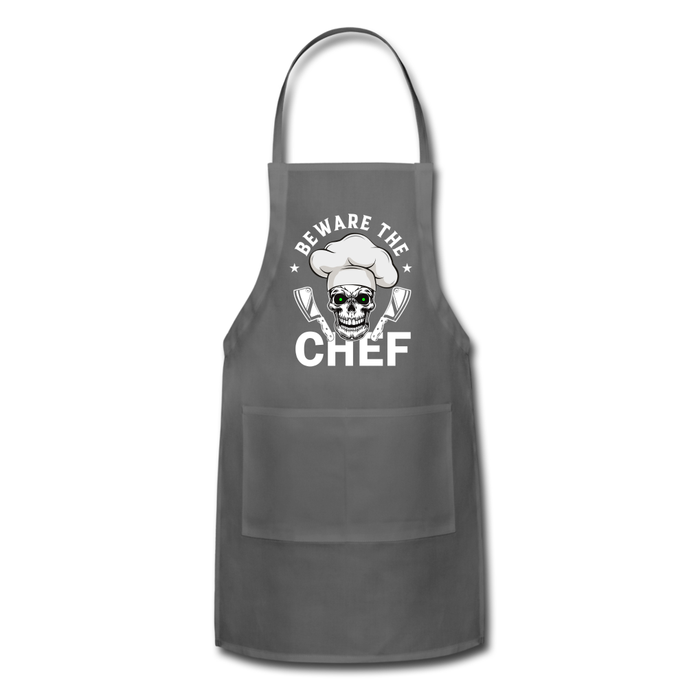 Beware The Chef - Adjustable Apron - charcoal