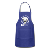 Beware The Chef - Adjustable Apron - royal blue