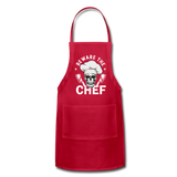 Beware The Chef - Adjustable Apron - red