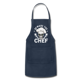 Beware The Chef - Adjustable Apron - navy