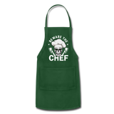 Beware The Chef - Adjustable Apron - forest green