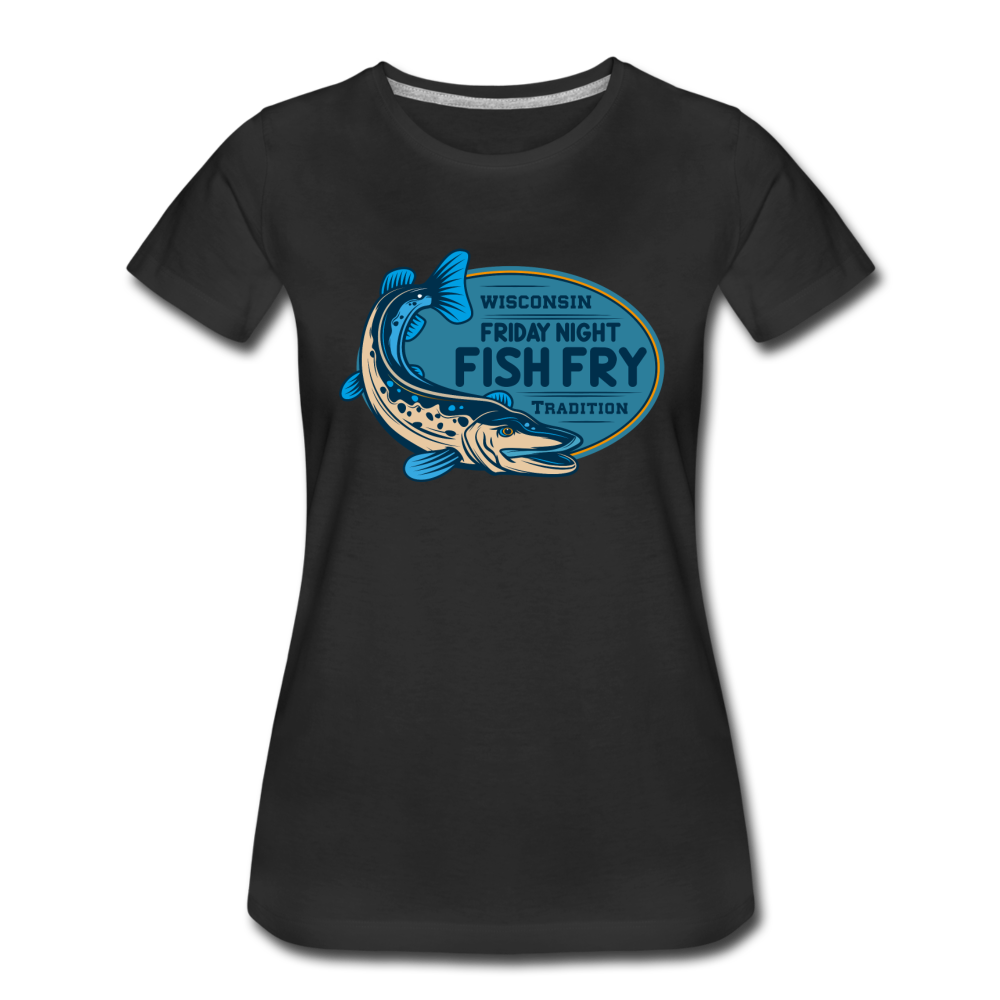 Wisconsin Friday Night Fish Fry Tradition - Women’s Premium T-Shirt - black