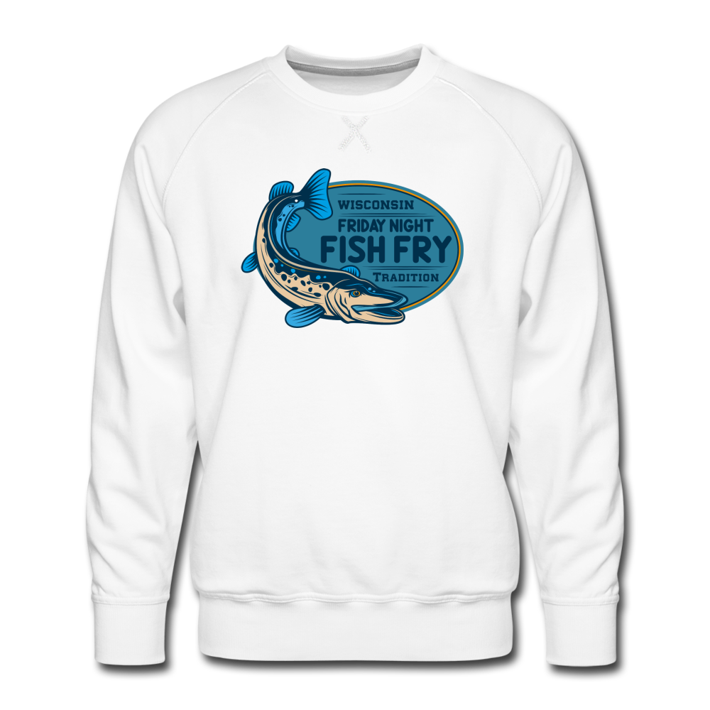 Wisconsin Friday Night Fish Fry Tradition - Men’s Premium Sweatshirt - white