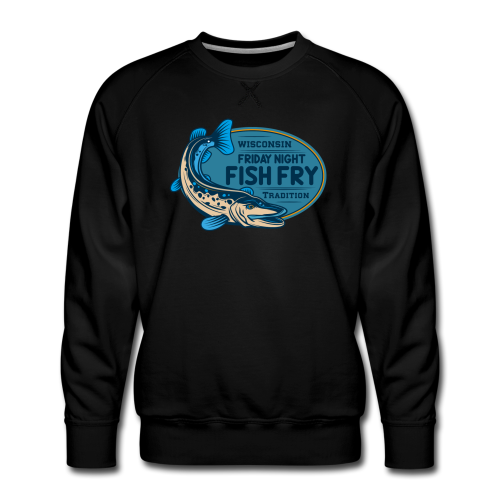 Wisconsin Friday Night Fish Fry Tradition - Men’s Premium Sweatshirt - black