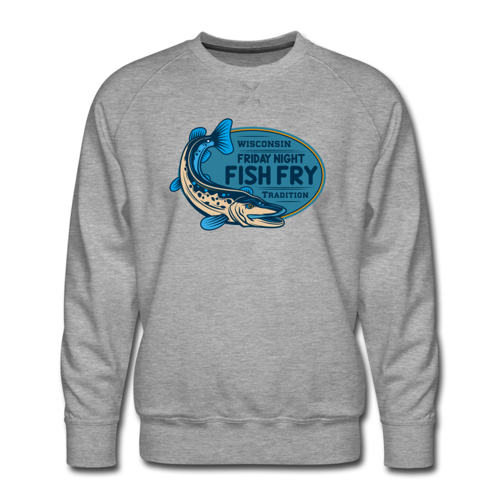 Wisconsin Friday Night Fish Fry Tradition - Men’s Premium Sweatshirt - heather gray