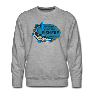 Wisconsin Friday Night Fish Fry Tradition - Men’s Premium Sweatshirt - heather gray