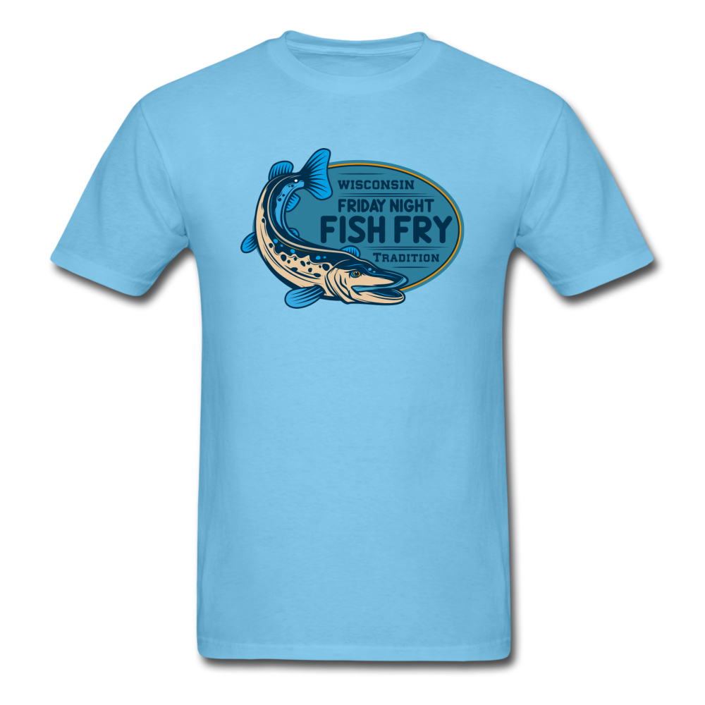 Wisconsin Friday Night Fish Fry Tradition - Unisex Classic T-Shirt - aquatic blue