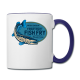 Wisconsin Friday Night Fish Fry Tradition - Contrast Coffee Mug - white/cobalt blue